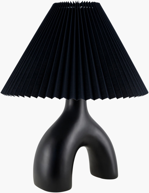 Livabliss Alvik Ceramic Art Deco Table Lamp with Linen Shade for Warm Ambient Bedroom Light AVK-010