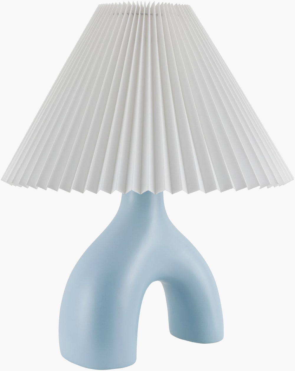 Livabliss Alvik Ceramic Art Deco Table Lamp with Linen Shade for Bedroom or Entryway AVK-017