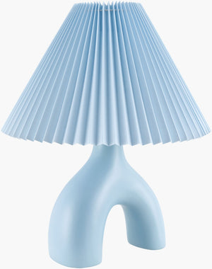 Livabliss Alvik Ceramic Art Deco Table Lamp with Linen Shade for Warm Ambient Living Room Glow AVK-018