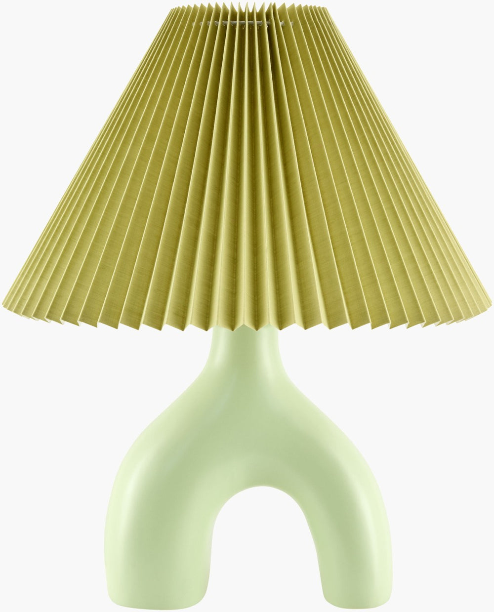 Livabliss Alvik Art Deco Ceramic Table Lamp with Double Linen Shade for Warm Ambient Glow AVK-020
