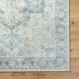 Avellino AVL-2301 9'2" x 12' Machine Woven Rug AVL2301-9212  Light Beige, Light Gray, Gray, Pale Blue, Deep Teal, Denim Surya