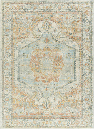 Avellino AVL-2302 9'2" x 12' Machine Woven Rug AVL2302-9212  Light Beige, Light Gray, Tan, Rose, Gray, Deep Teal Surya