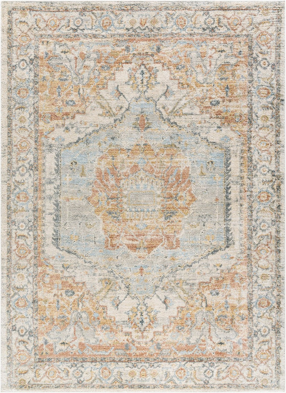 Livabliss Avellino High Pile Plush Area Rug Turkish Woven Polypropylene Blend Living Room Light Beige, Li 6'7" x 9'2" AVL2302-6792