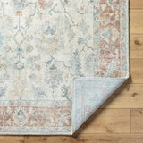 Avellino AVL-2304 9'2" x 12' Machine Woven Rug AVL2304-9212  Light Beige, Light Gray, Rose, Tan, Gray, Deep Teal Surya