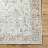 Avellino AVL-2304 9'2" x 12' Machine Woven Rug AVL2304-9212  Light Beige, Light Gray, Rose, Tan, Gray, Deep Teal Surya