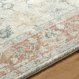 Avellino AVL-2304 9'2" x 12' Machine Woven Rug AVL2304-9212  Light Beige, Light Gray, Rose, Tan, Gray, Deep Teal Surya