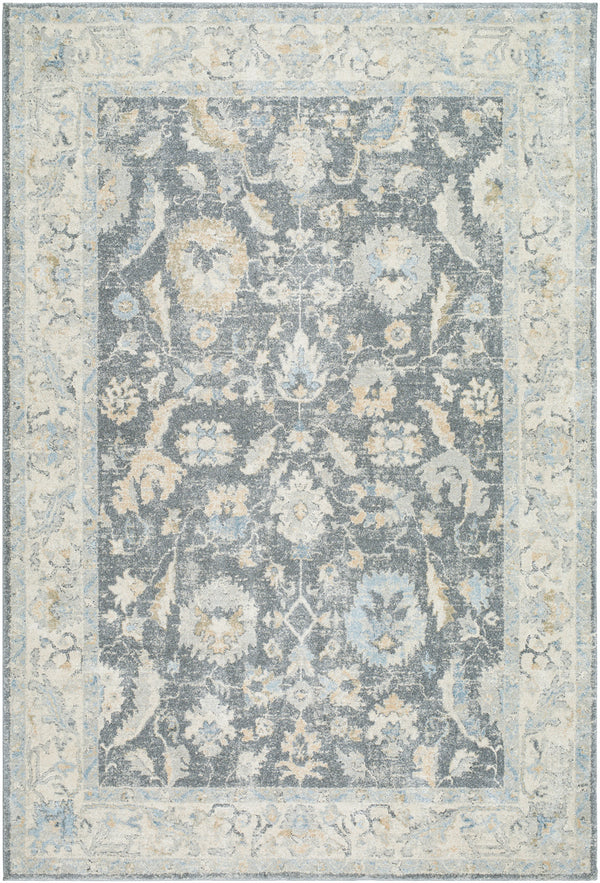 Avellino AVL-2305 9'2" x 12' Machine Woven Rug AVL2305-9212  Light Beige, Gray, Light Gray, Pale Blue, Tan, Deep Teal Surya