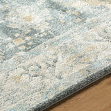 Avellino AVL-2305 9'2" x 12' Machine Woven Rug AVL2305-9212  Light Beige, Gray, Light Gray, Pale Blue, Tan, Deep Teal Surya