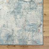 Avellino AVL-2306 9'2" x 12' Machine Woven Rug AVL2306-9212  Light Beige, Light Gray, Gray, Pale Blue, Tan, Deep Teal Surya