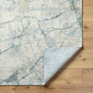 Avellino AVL-2307 9'2" x 12' Machine Woven Rug AVL2307-9212  Light Beige, Light Gray, Gray, Pale Blue, Tan, Deep Teal Surya