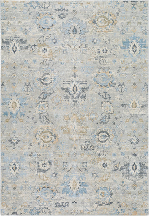 Avellino AVL-2308 9'2" x 12' Machine Woven Rug AVL2308-9212  Light Gray, Light Beige, Deep Teal, Light Olive, Gray, Tan Surya