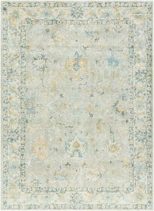 Avellino AVL-2310 9'2" x 12' Machine Woven Rug AVL2310-9212  Light Gray, Light Beige, Gray, Tan, Pale Blue, Deep Teal Surya