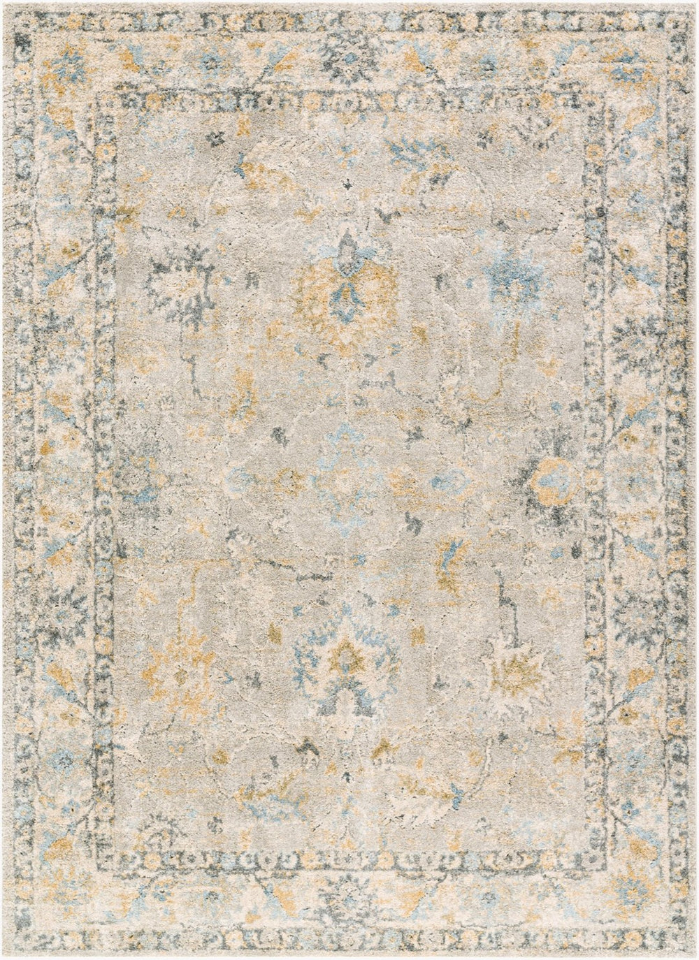 Livabliss Avellino Plush High Pile Turkish Area Rug Polypropylene Blend for Living Rooms Light Gray, Lig 6'7" x 9'2" AVL2310-6792
