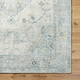 Avellino AVL-2314 9'2" x 12' Machine Woven Rug AVL2314-9212  Light Beige, Light Gray, Gray, Deep Teal, Pale Blue, Tan Surya