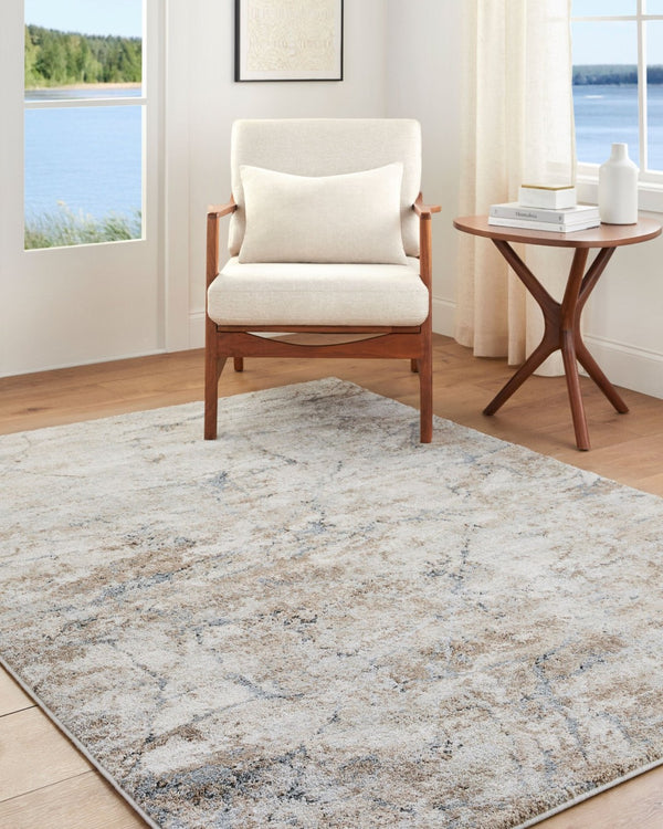 Livabliss Avellino Plush High Pile Turkish Machine Woven Polypropylene Area Rug for Living Room Light Beige, Li 7'10" x 10' AVL2339-71010