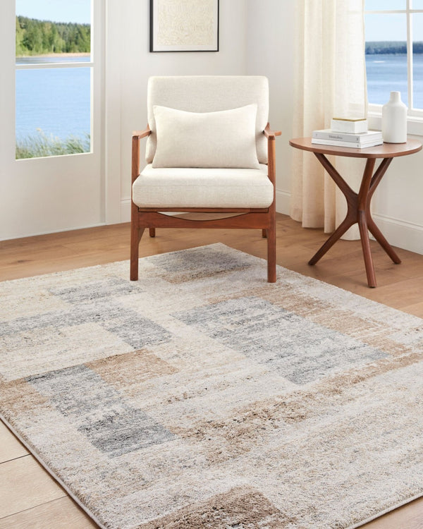 Livabliss Avellino Plush High Pile Area Rug Turkey Woven Polypropylene Blend Living Room Floor Light Beige, Li 6'7" x 9'2" AVL2344-6792