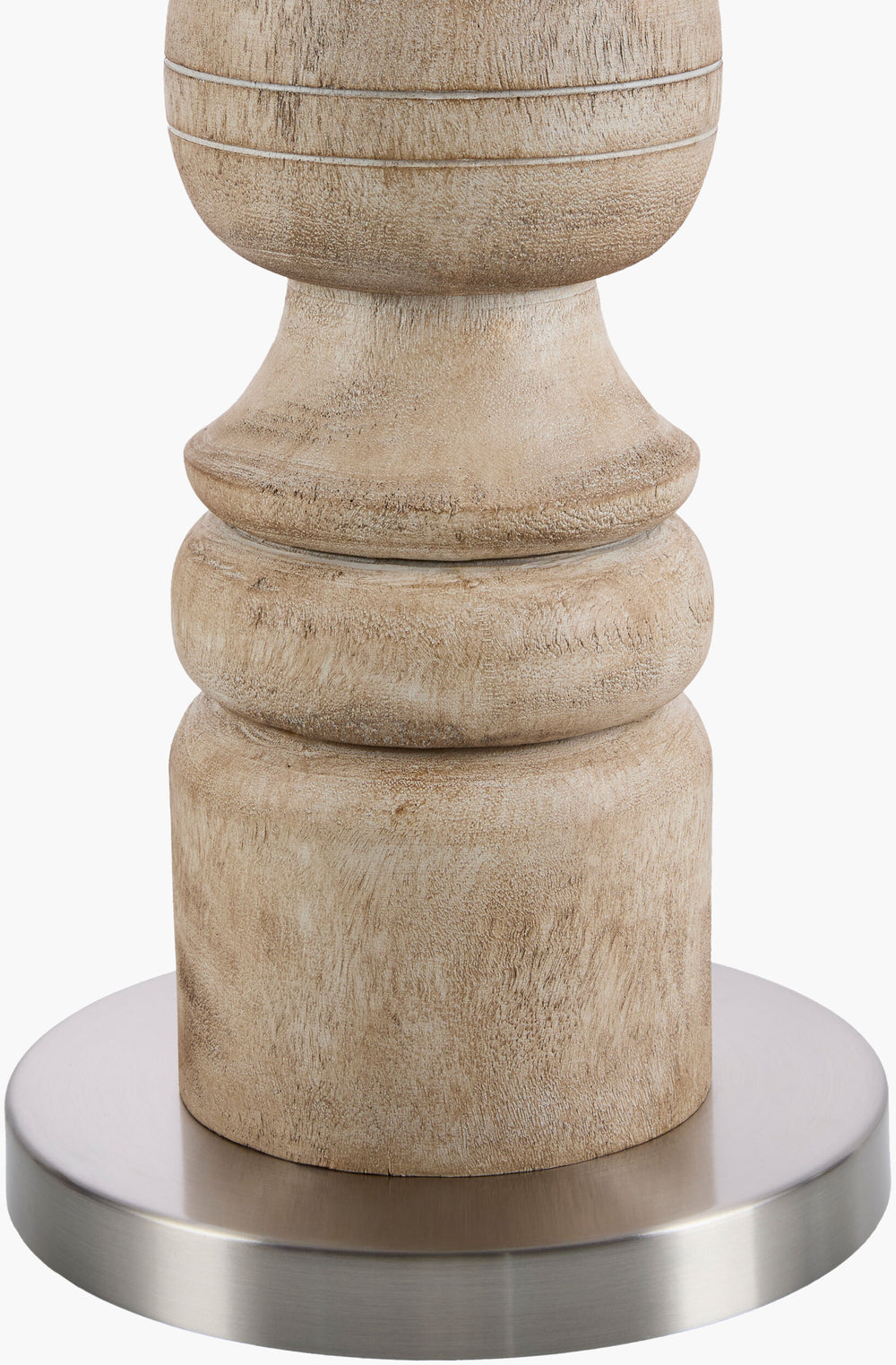 Surya Alvimare 66" Elegant Accent Floor Lamp With Resin Body & Linen Shade For Timeless Home Decor Body, Brown,Base, Metallic ,Nickel,Shade, White,Finial, Brown,Harp, Metallic ,Nickel,Cord, Translucent Resin,Iron,Linen,Polyester,Resin Avm-002