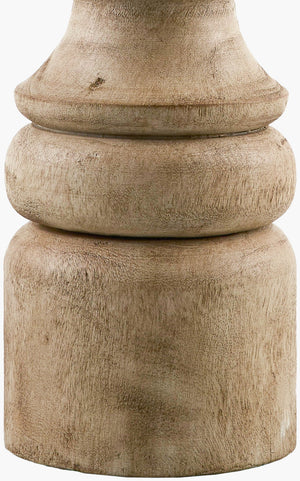 Surya Alvimare 33" Elegant Accent Table Lamp With Classic Resin Body & Linen Shade For Warm Ambiance Body, Brown,Shade, White,Finial, Brown,Harp, Metallic ,Nickel,Cord, Translucent Resin,Linen,Polyester,Resin Avm-004