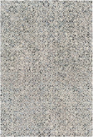 Surya Avon 2' X 3' Handmade Wool Area Rug - Traditional Indian Design, Soft High Pile For Comfort & Style Charcoal Wool Avo2303-23