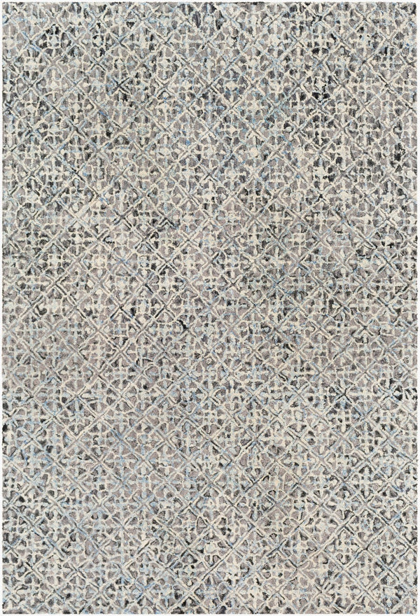 Surya Avon 2' X 3' Handmade Wool Area Rug - Traditional Indian Design, Soft High Pile For Comfort & Style Charcoal Wool Avo2303-23
