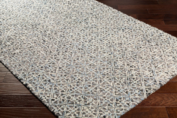 Surya Avon 2' X 3' Handmade Wool Area Rug - Traditional Indian Design, Soft High Pile For Comfort & Style Charcoal Wool Avo2303-23