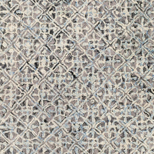 Surya Avon 2' X 3' Handmade Wool Area Rug - Traditional Indian Design, Soft High Pile For Comfort & Style Charcoal Wool Avo2303-23