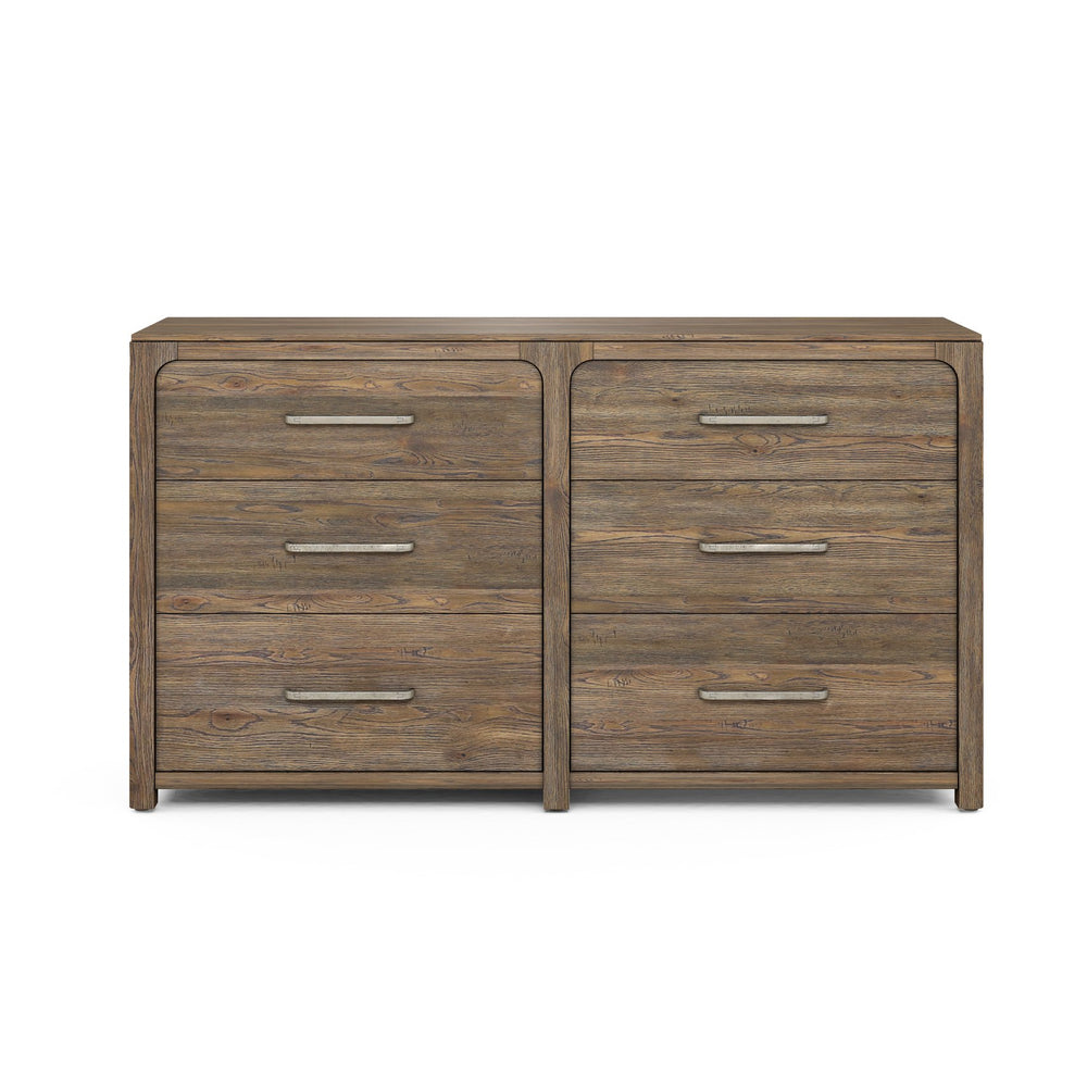 A.R.T. Furniture Stockyard Dresser - Transitional Style With Cedar-lined Drawers, Soft-close Glides & Distressed Hardware Brown Ash And Poplar Solids,Knotty White Oak Veneers,Metal 284131-2303