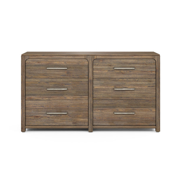 A.R.T. Furniture Stockyard Dresser - Transitional Style With Cedar-lined Drawers, Soft-close Glides & Distressed Hardware Brown Ash And Poplar Solids,Knotty White Oak Veneers,Metal 284131-2303