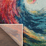 Nourison Celestial CES07 Machine Made Power-loomed Borderless Design Indoor Only Modern  Rug Wave, Multicolor 100% Polypropylene 99446338006