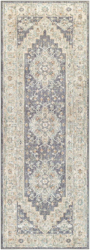 Livabliss Avant Garde Large Geometric Area Rug with Fringe Polypropylene Weave for Living Rooms Gray, Charcoal 2'7" x 7'3" AVT2300-2773