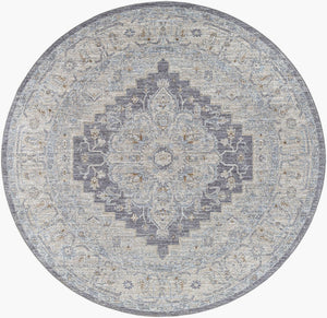 Livabliss Avant Garde Large Geometric Area Rug with Fringe Polypropylene Weave for Living Rooms Gray, Charcoal 5'3" x 5'3" AVT2300-53RD