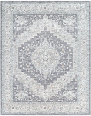 Livabliss Avant Garde Large Geometric Area Rug with Fringe Polypropylene Weave for Living Rooms Gray, Charcoal 7'10" x 10'2" AVT2300-710103