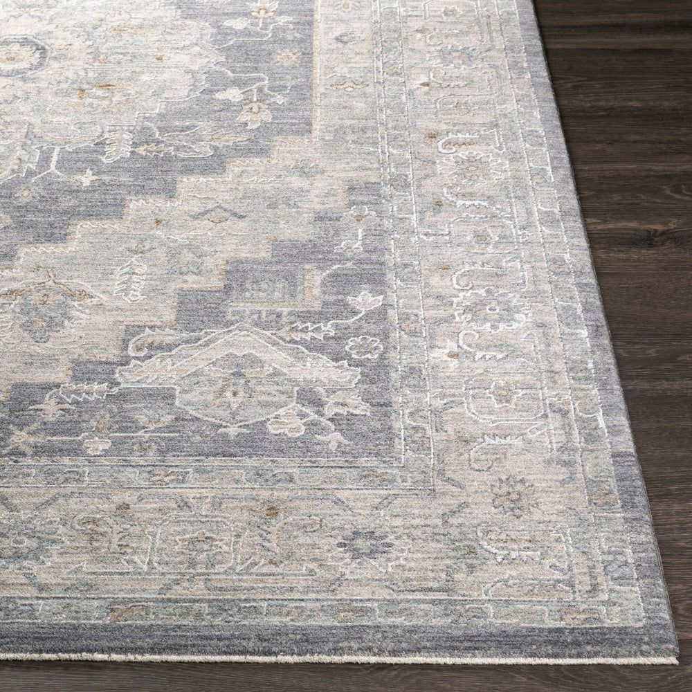 Livabliss Avant Garde Large Geometric Area Rug with Fringe Polypropylene Weave for Living Rooms Gray, Charcoal 6'7" x 9'6" AVT2300-6796