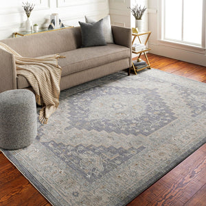 Livabliss Avant Garde Large Geometric Area Rug with Fringe Polypropylene Weave for Living Rooms Gray, Charcoal 2' x 2'11" AVT2300-23