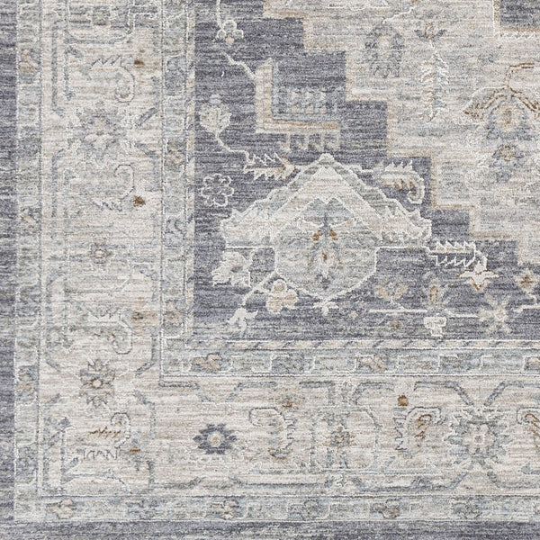 Livabliss Avant Garde Large Geometric Area Rug with Fringe Polypropylene Weave for Living Rooms Gray, Charcoal 2' x 2'11" AVT2300-23