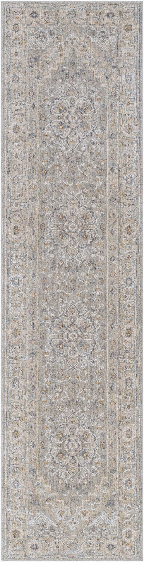 Livabliss Avant Garde Traditional Machine Woven Polypropylene Area Rug for Living Dining Rooms Gray, Charcoal 2'7" x 10' AVT2301-2710