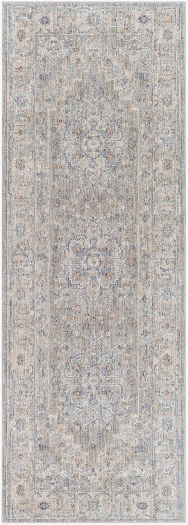 Livabliss Avant Garde Traditional Machine Woven Polypropylene Area Rug for Living Dining Rooms Gray, Charcoal 2'7" x 7'3" AVT2301-2773