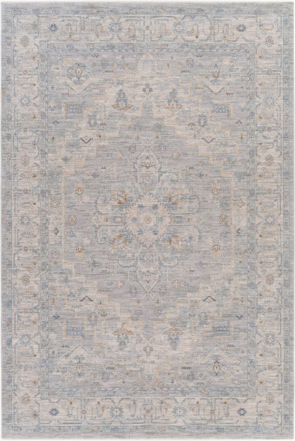 Livabliss Avant Garde Traditional Machine Woven Polypropylene Area Rug for Living Dining Rooms Gray, Charcoal 6'7" x 9'6" AVT2301-6796