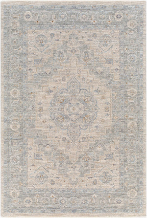 Livabliss Avant Garde Turkish Machine Woven Medallion Area Rug with Fringe for Large Living Rooms Gray, Charcoal 5' x 7'5" AVT2302-575