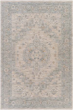 Livabliss Avant Garde Turkish Machine Woven Medallion Area Rug with Fringe for Large Living Rooms Gray, Charcoal 6'7" x 9'6" AVT2302-6796