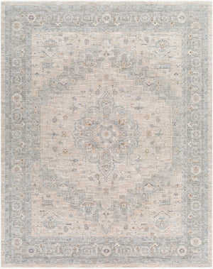 Livabliss Avant Garde Turkish Machine Woven Medallion Area Rug with Fringe for Large Living Rooms Gray, Charcoal 7'10" x 10'2" AVT2302-710103