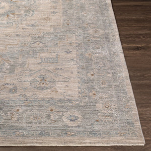 Livabliss Avant Garde Turkish Machine Woven Medallion Area Rug with Fringe for Large Living Rooms Gray, Charcoal 5'3" x 5'3" AVT2302-53RD