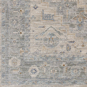 Livabliss Avant Garde Turkish Machine Woven Medallion Area Rug with Fringe for Large Living Rooms Gray, Charcoal 5'3" x 5'3" AVT2302-53RD