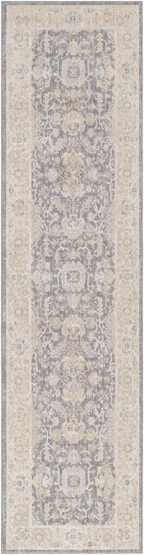Livabliss Avant Garde Traditional Fringe Area Rug Polypropylene Blend for Large Living Rooms Gray, Charcoal 2'7" x 10' AVT2303-2710