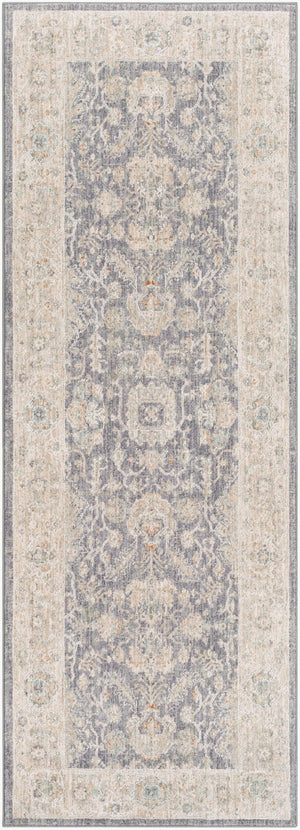 Livabliss Avant Garde Traditional Fringe Area Rug Polypropylene Blend for Large Living Rooms Gray, Charcoal 2'7" x 7'3" AVT2303-2773
