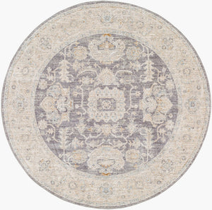 Livabliss Avant Garde Traditional Fringe Area Rug Polypropylene Blend for Large Living Rooms Gray, Charcoal 7'10" x 7'10" AVT2303-710RD
