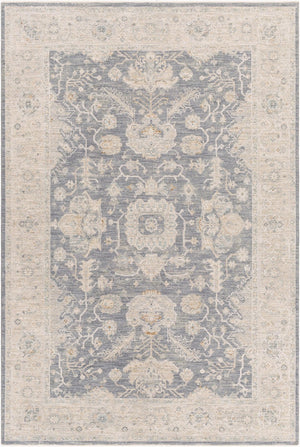 Livabliss Avant Garde Traditional Fringe Area Rug Polypropylene Blend for Large Living Rooms Gray, Charcoal 6'7" x 9'6" AVT2303-6796