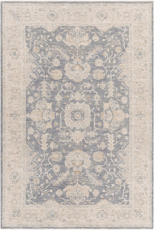 Livabliss Avant Garde Traditional Fringe Area Rug Polypropylene Blend for Large Living Rooms Gray, Charcoal 6'7" x 9'6" AVT2303-6796