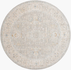 Livabliss Avant Garde Traditional Area Rug with High Low Pile for Large Living Dining Rooms Gray, Charcoal 6'7" x 6'7" AVT2304-67RD