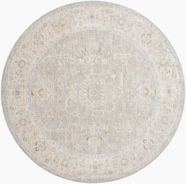 Livabliss Avant Garde Traditional Area Rug with High Low Pile for Large Living Dining Rooms Gray, Charcoal 6'7" x 6'7" AVT2304-67RD